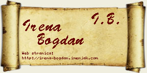 Irena Bogdan vizit kartica